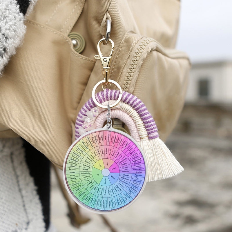 Feeling Round Double-Sided Key Chain