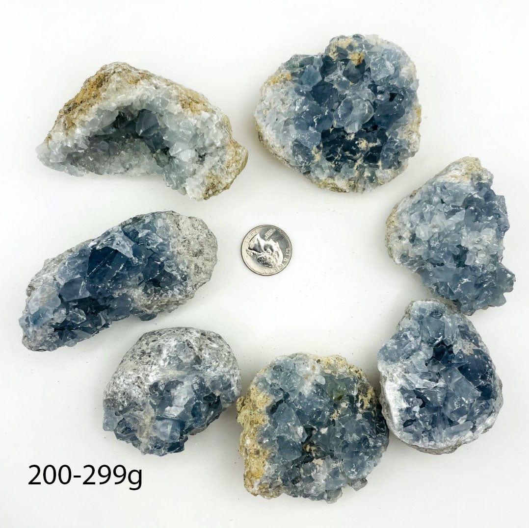 Raw Freeform Blue Celestite Crystals