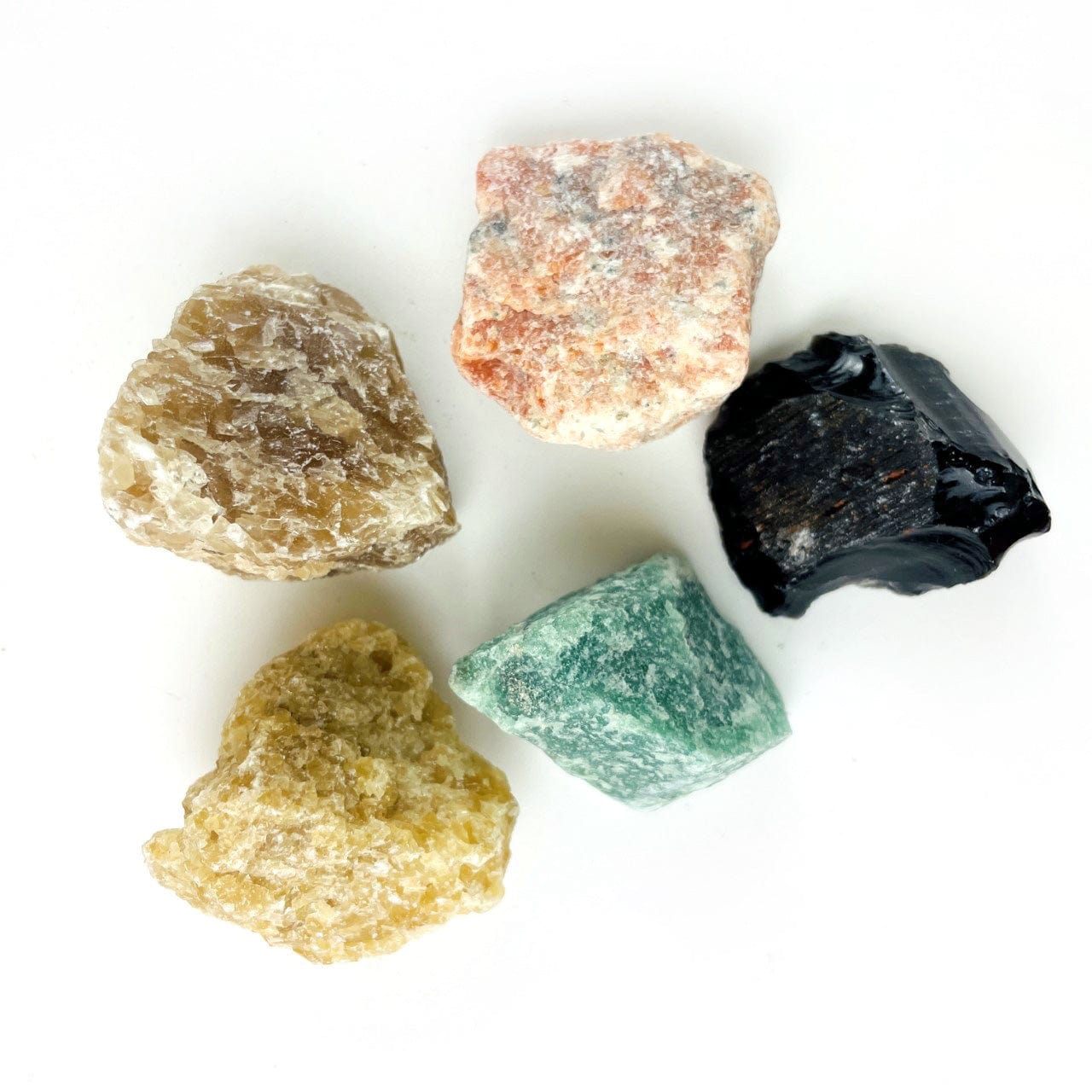 5 Assorted Mixed Rough Gemstones - You get 5 Crystals