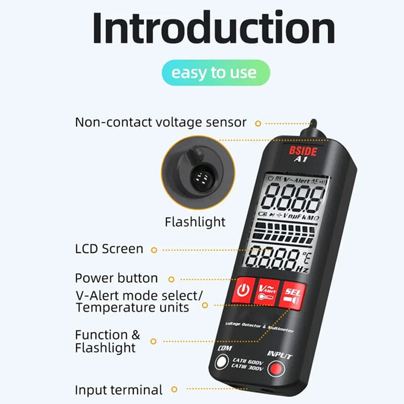 A1 Fully Automatic Anti-Burn Intelligent Digital Multimeter