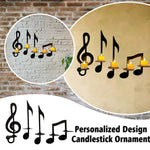 Black Music Note Wall Sconce