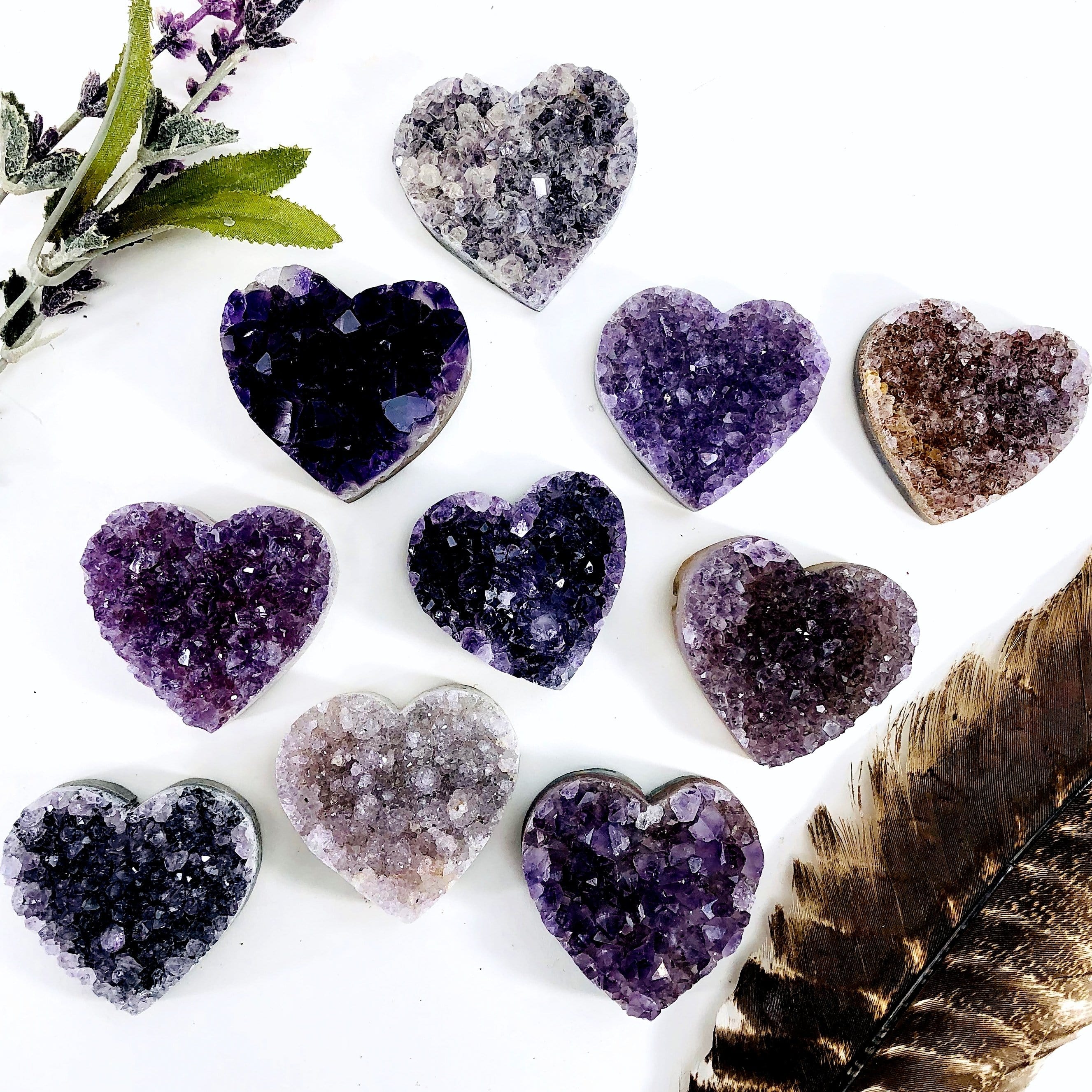 Amethyst Hearts - Druzy Hearts (RK19B25)