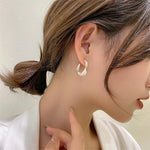 Simple Zircon Chain Tassel Earrings