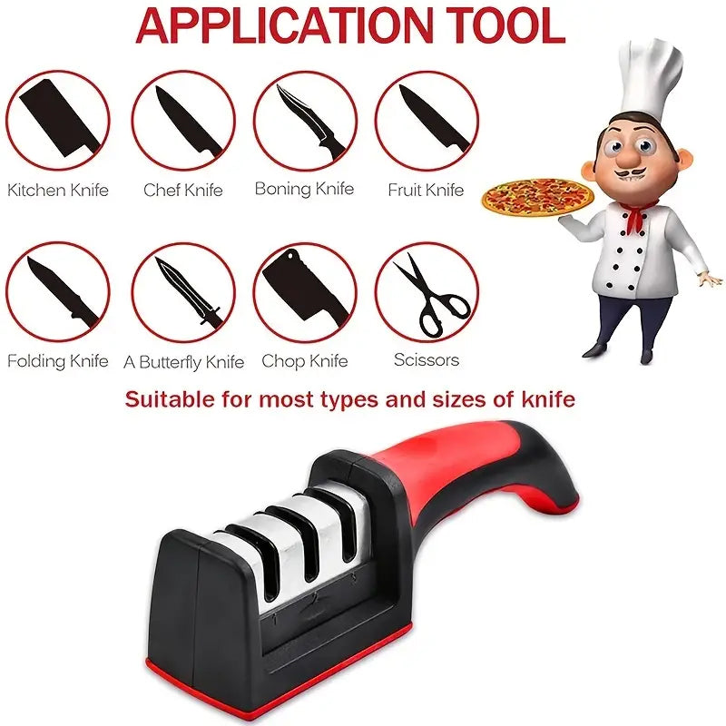 👩‍🍳Professional 4-Stage Knife Sharpener