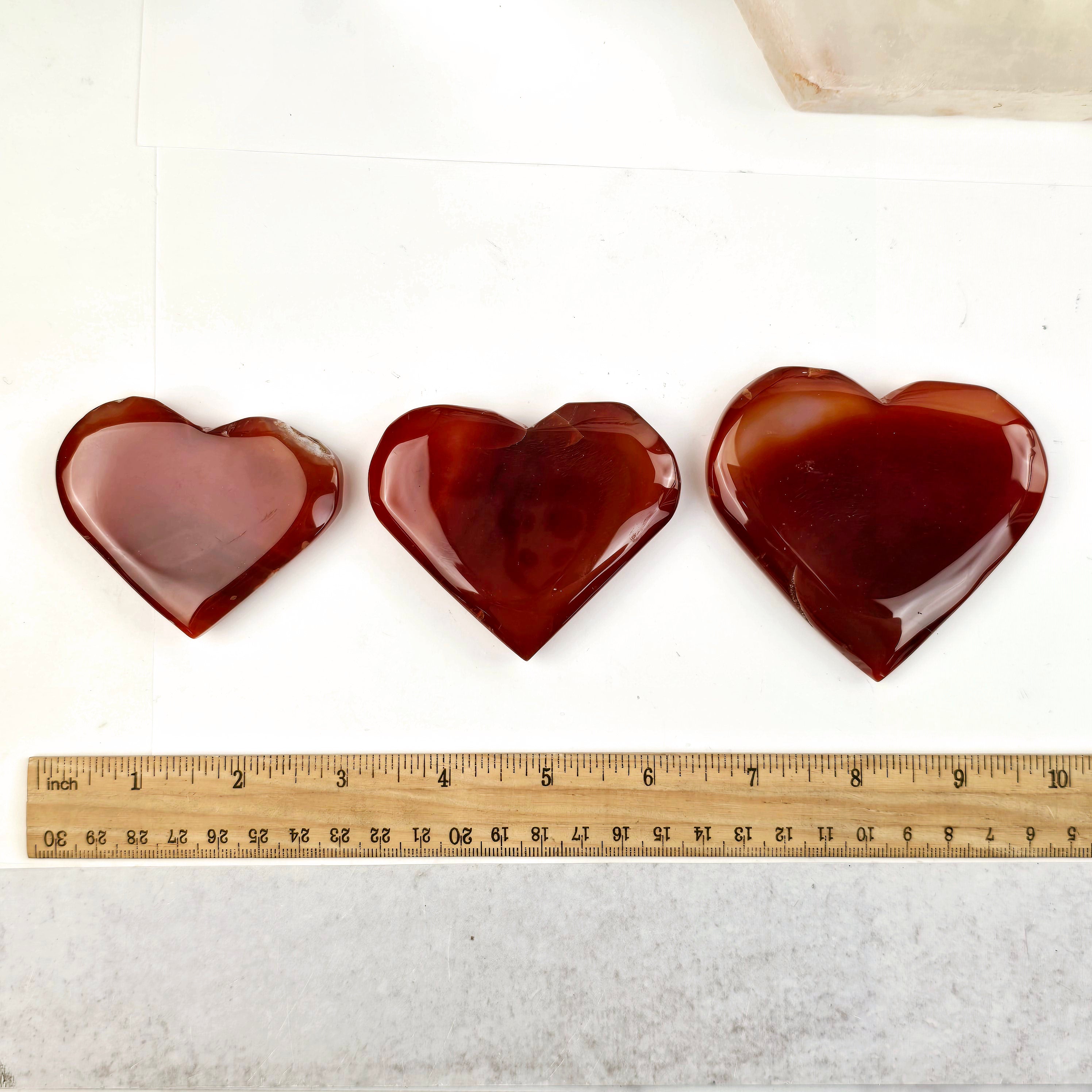 Carnelian Crystal Hearts - You Choose