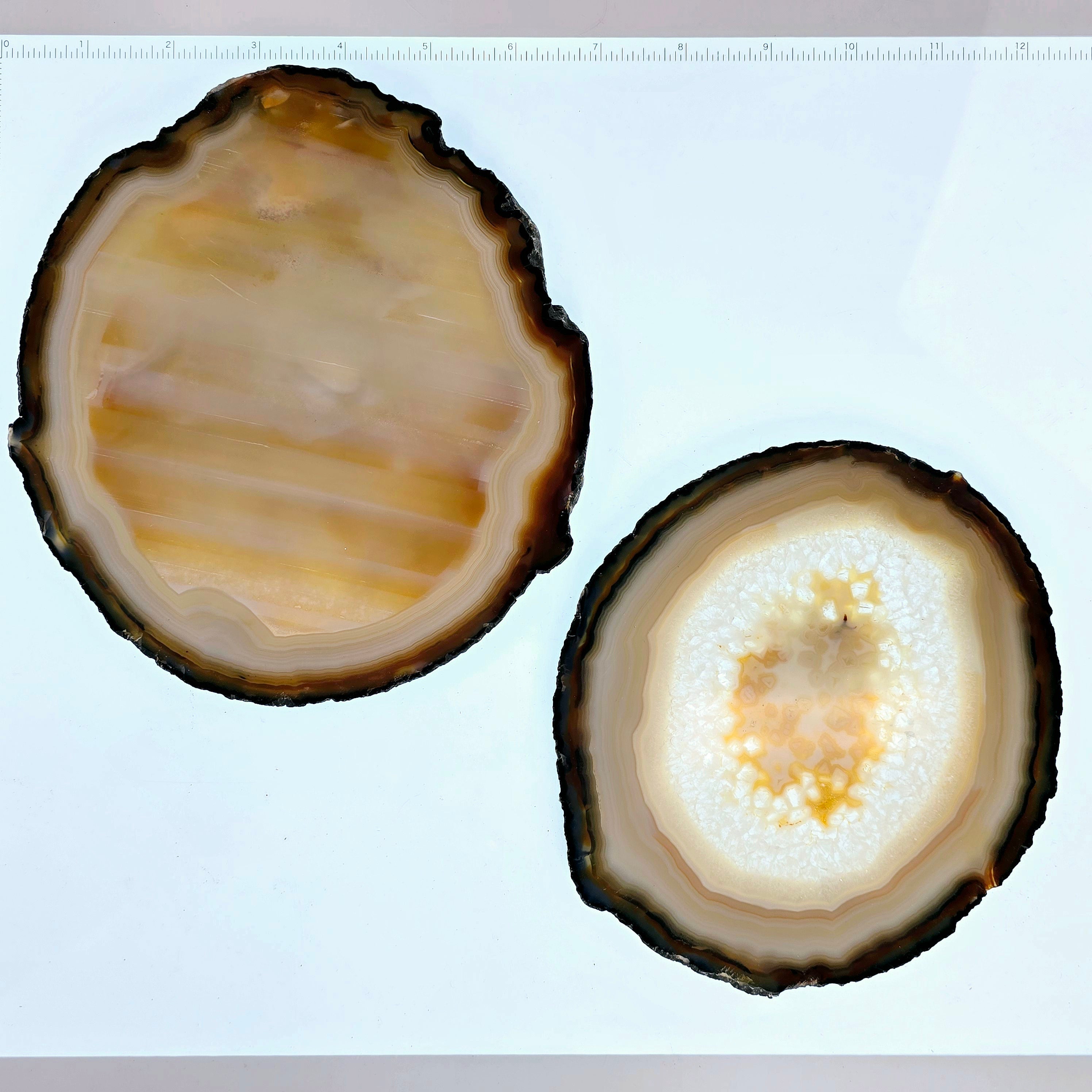 Agate Slice Set - AA Grade - Ten Crystal Slices Large