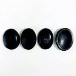 Black Tourmaline Worry Stone - Thumb Stone (2BROWNSHELF-62)