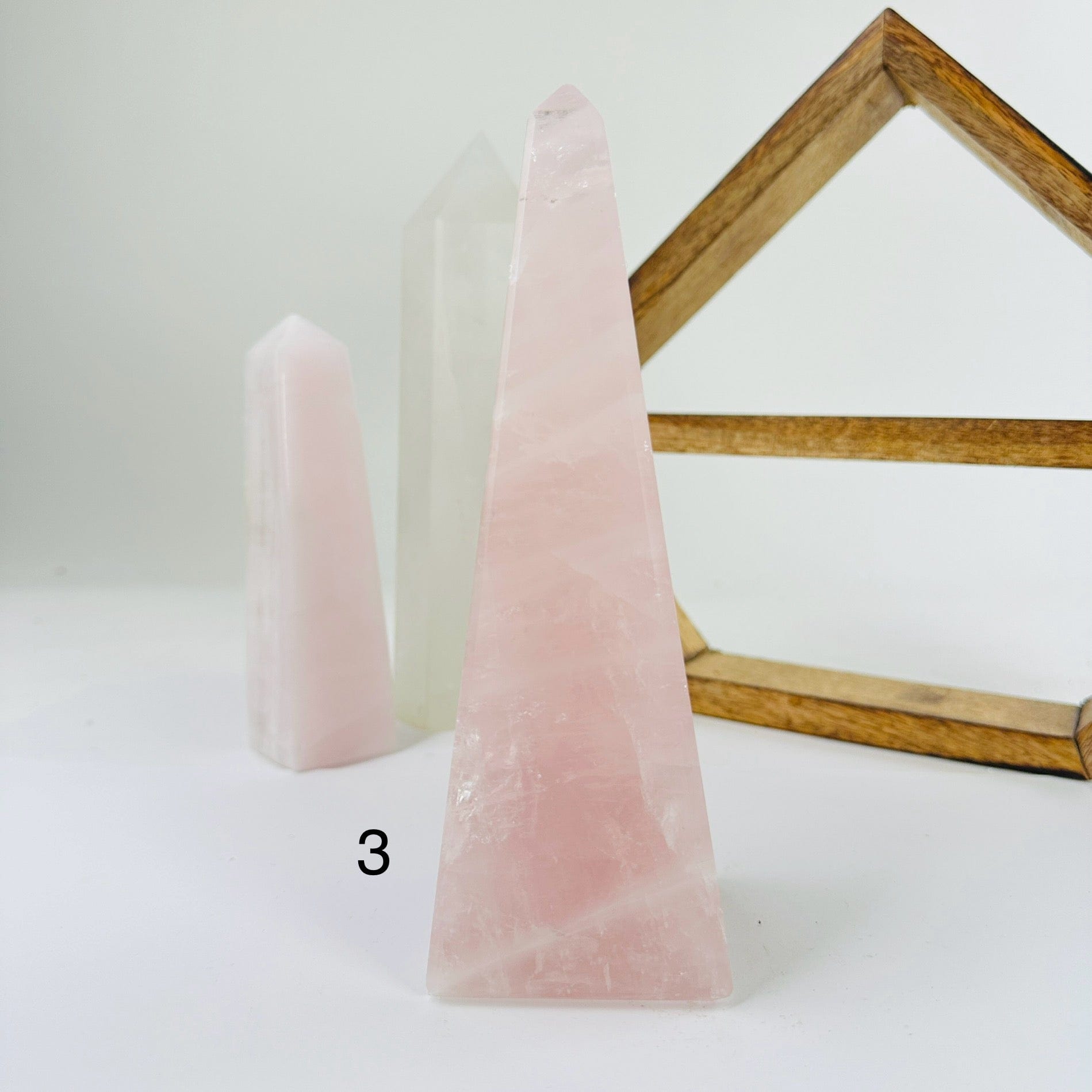 Large Rose Quartz Polished Crystal Tower Obelisk AS IS YOU CHOOSE