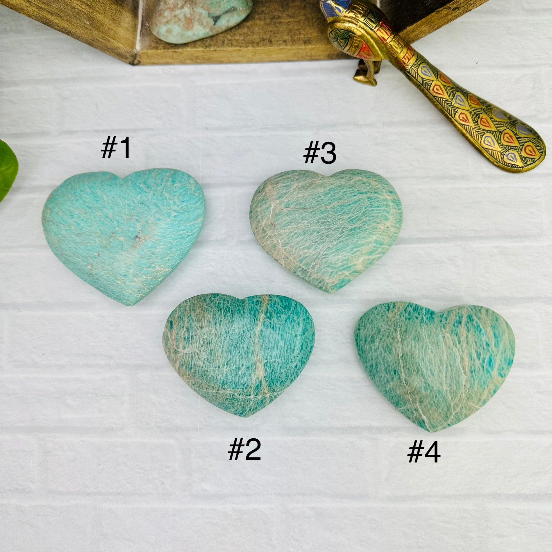 Polished Amazonite Heart - YOU CHOOSE