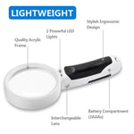 20X Optical Magnifying Glass With LED Light