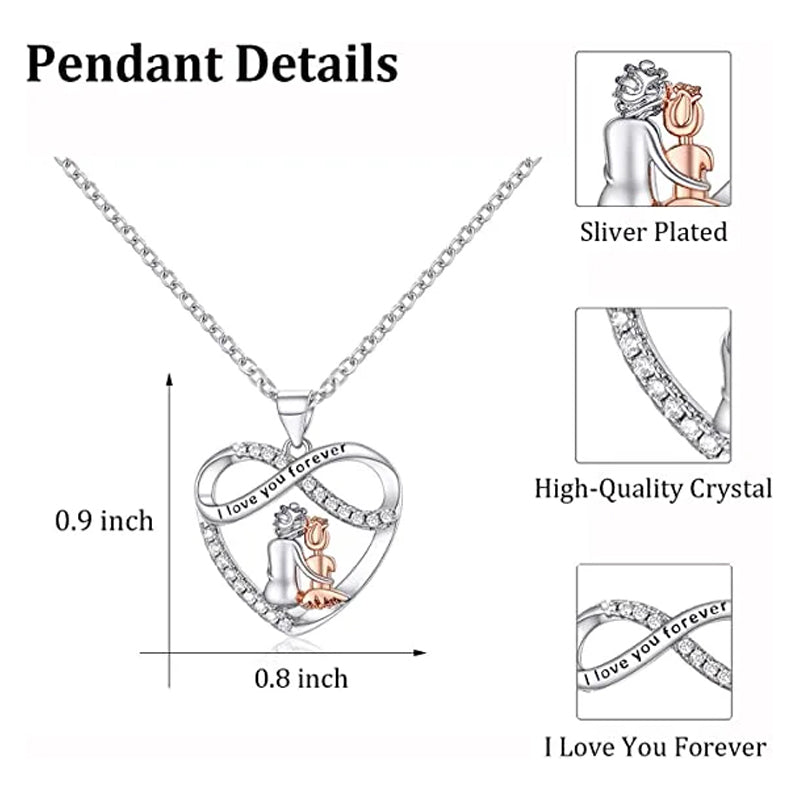 Love You Forever Heart Necklace