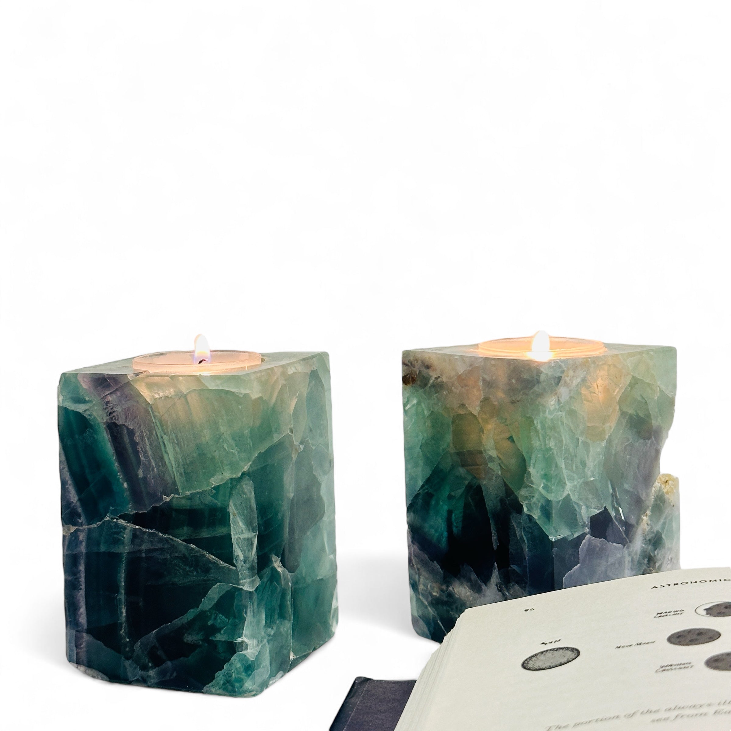 Fluorite Crystal Candle Holder - You Choose