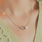 925 Sterling Silver Angel Wing Necklace