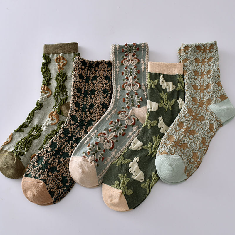 Women's Floral Cotton Socks