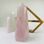 Large Rose Quartz Polished Crystal Tower OOAK