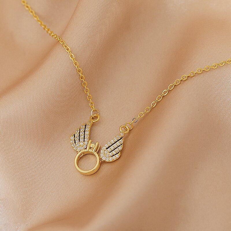 925 Sterling Silver Angel Wing Necklace