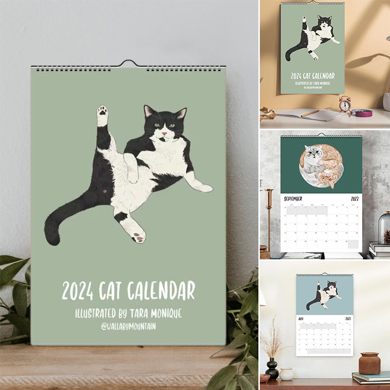 Cat Wall Calendar 2024