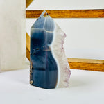 Agate Amethyst Polished Crystal Point One-of-a-Kind #7