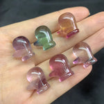 Rainbow Fluorite Christmas Carvings