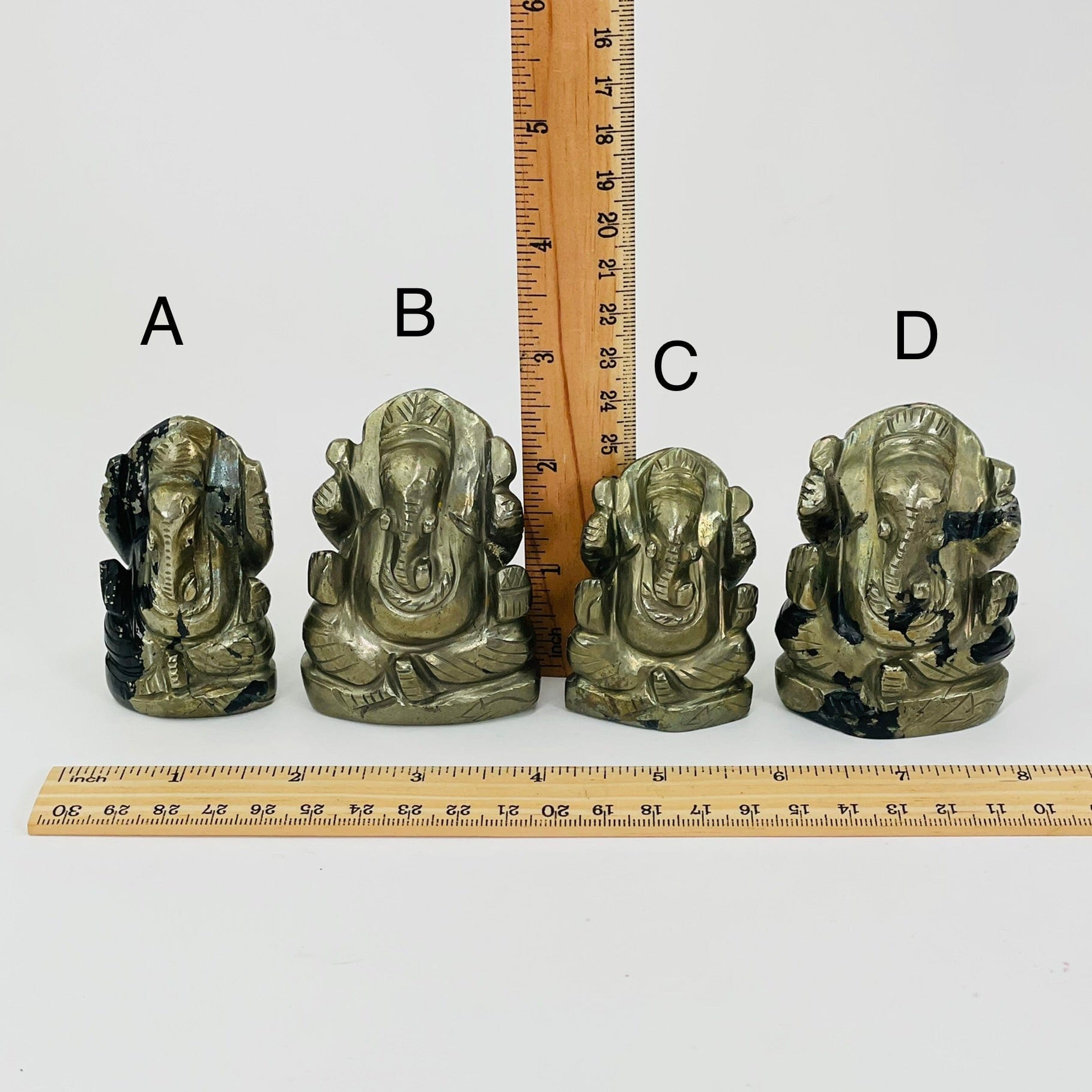 Pyrite Elephant Ganesha Carving - You Choose -