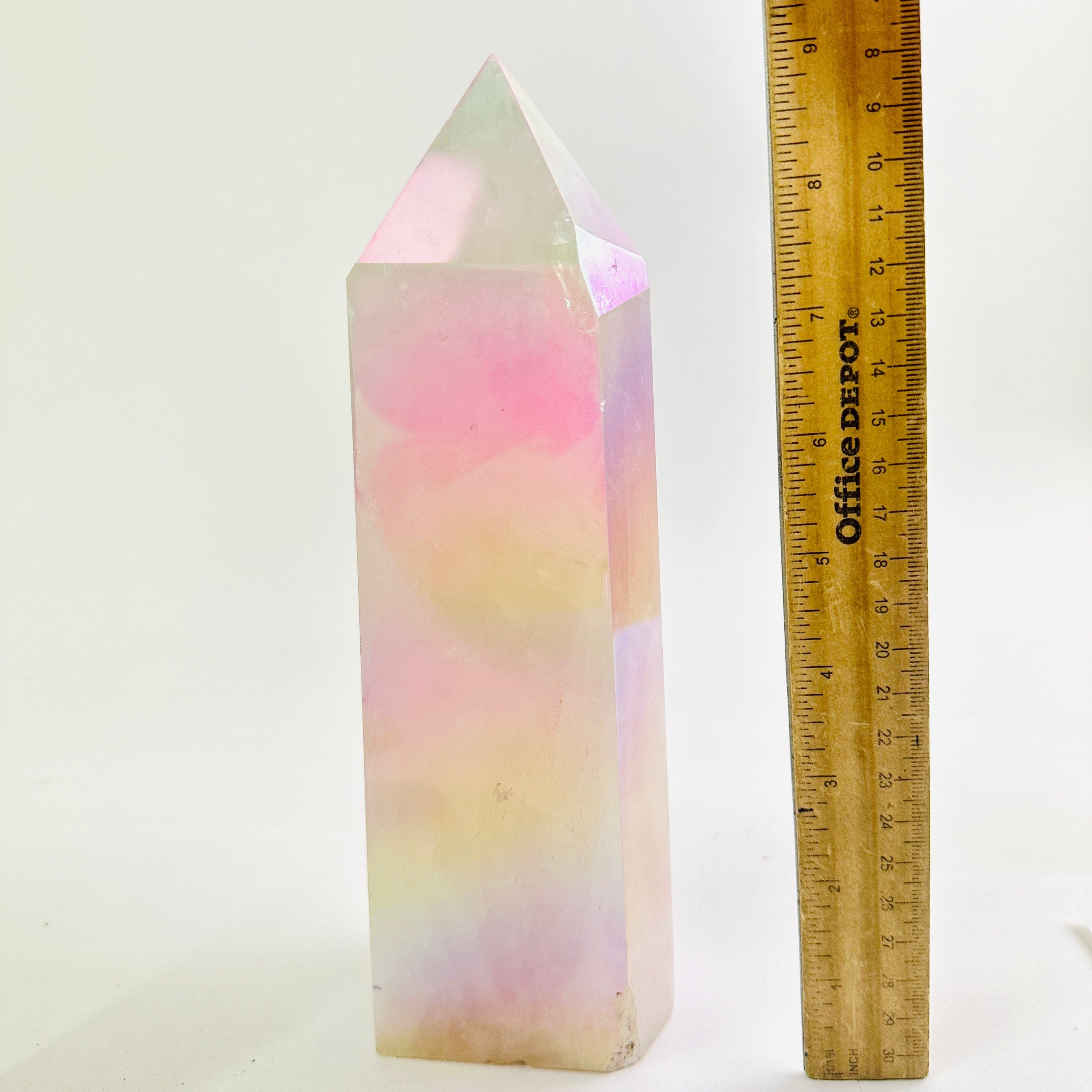 Angel Aura Rose Quartz Obelisk Crystal