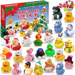 24 Pcs Christmas Rubber Ducks Advent Calendar