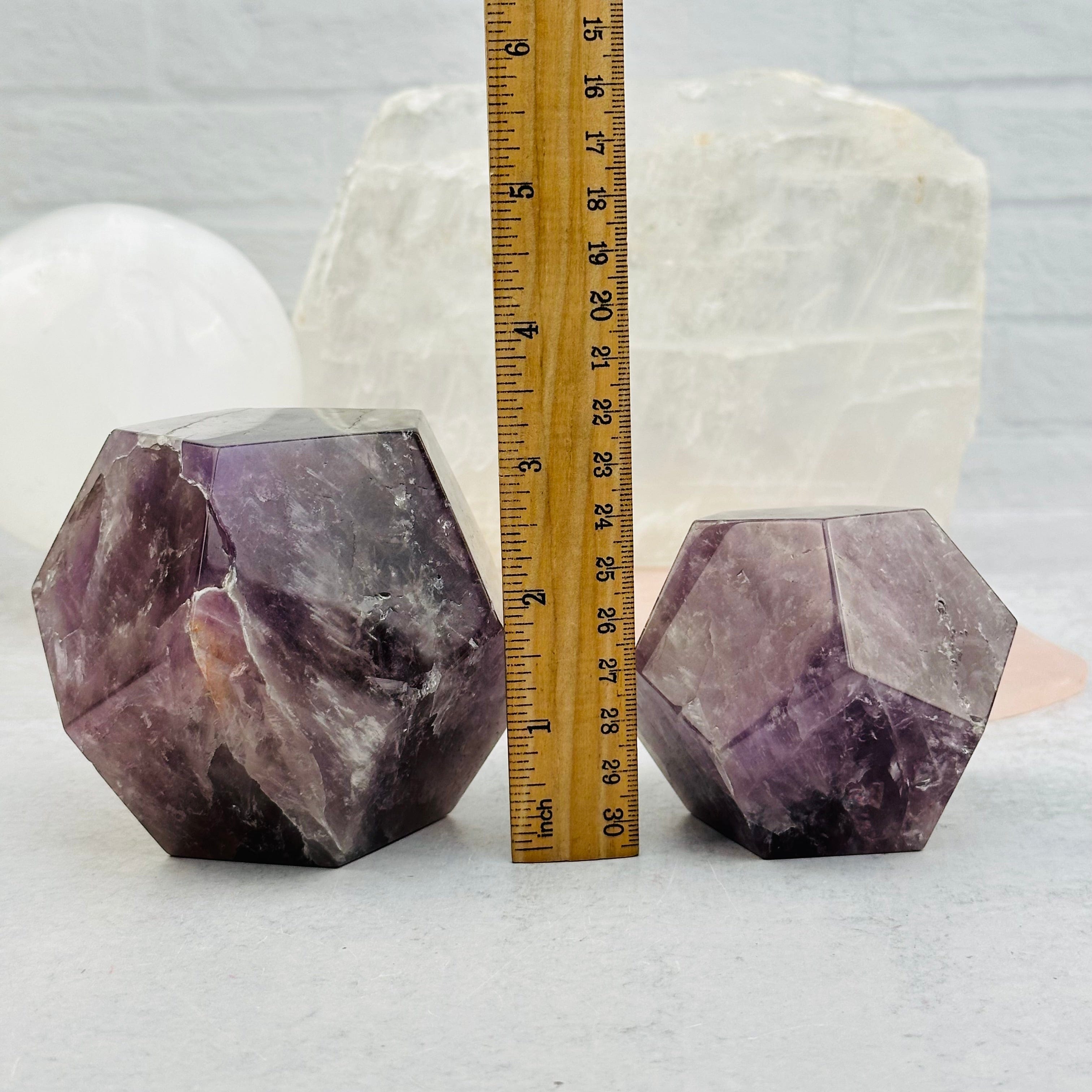 Amethyst Crystal Dodecahedron - Geometric Shape - YOU CHOOSE -