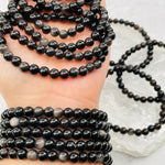 Silver Sheen Obsidian Bracelets - 6mm - High Quality -