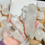 1 FLAT BOX of Natural Crystal Quartz Free Form Clusters - You Choose -