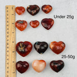 Carnelian Crystal Heart - CHOOSE WEIGHT