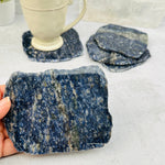 4 pcs Sodalite Free Form Stone Coaster - Crystal Coasters - Set of 4