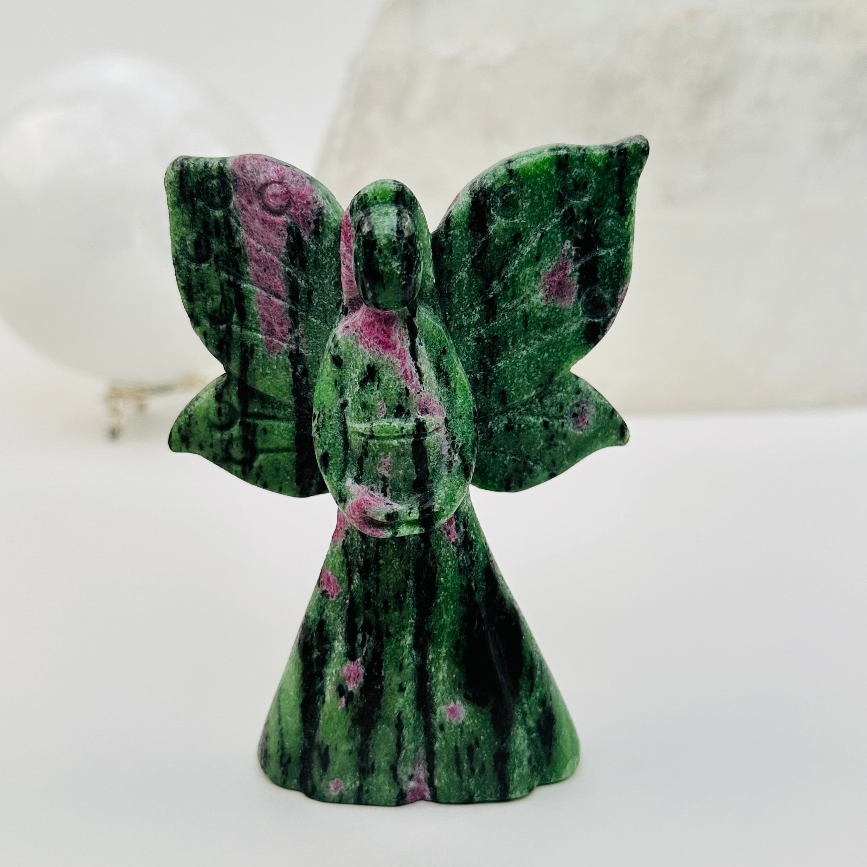 Carved Crystal Angel - You Select the Stone - Limited Stock Item