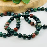 Bloodstone Round Bead Crystal Bracelets Gemstone Mala Bracelet