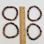 Rhodonite Round Bead Crystal Bracelets Gemstone Mala Bracelet