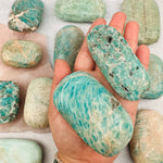 Amazonite Crystal Palm Pocket Stone - You Choose Weight