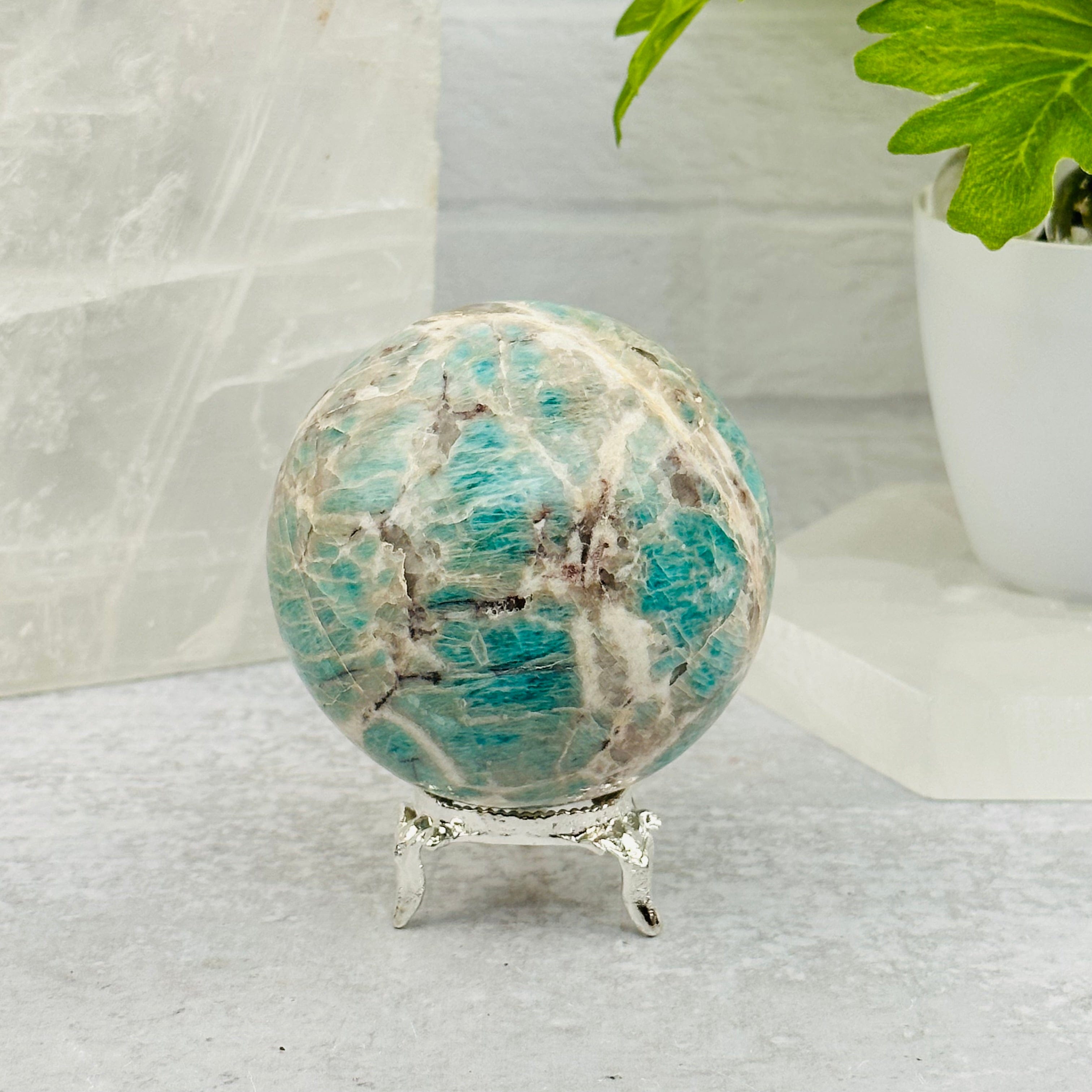 Amazonite Crystal Ball Sphere - By Weight