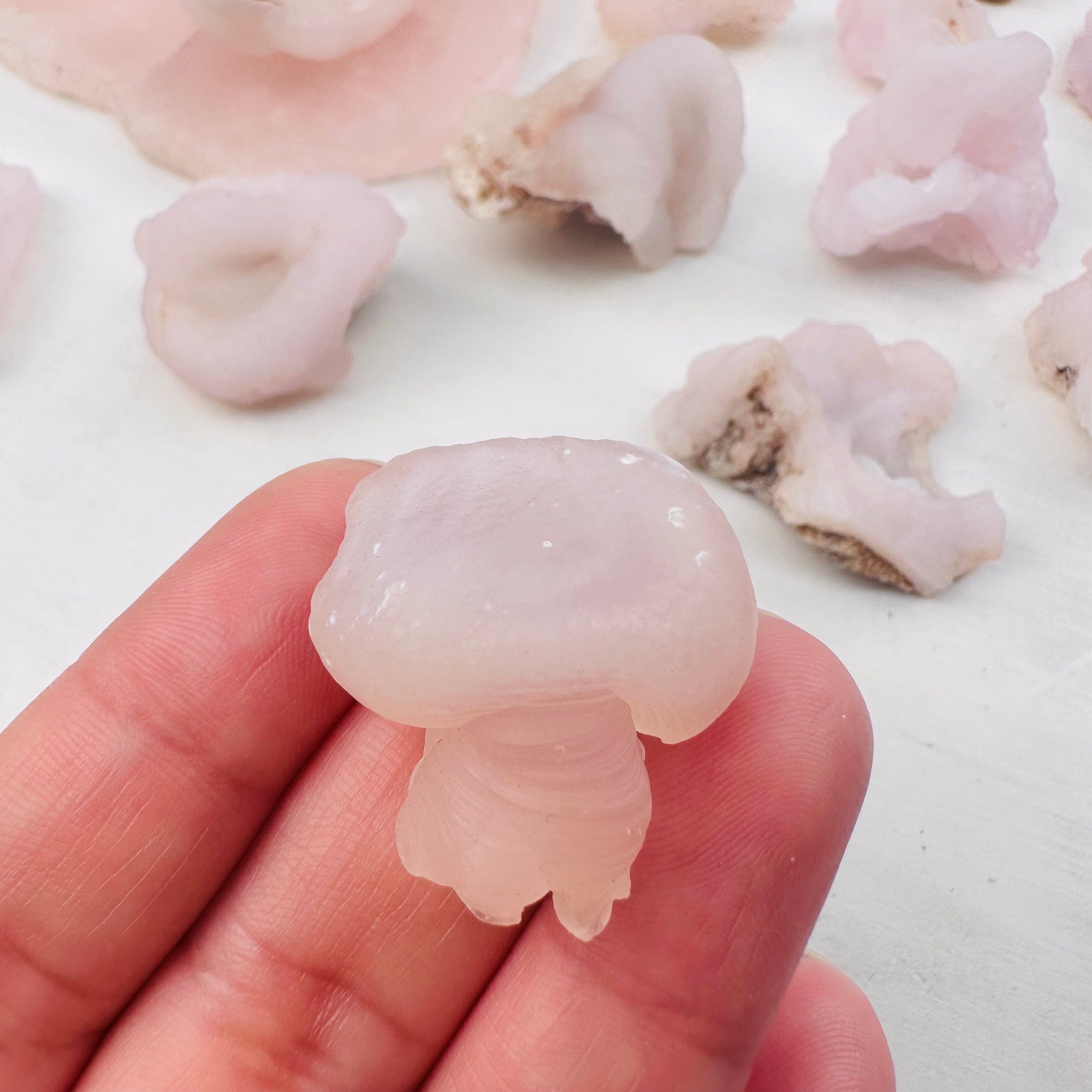 Chalcedony Rosettes - Pink Chalcedony Crystals