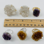 Crystal Cluster Ring (Amethyst, Citrine, or Crystal Quartz)