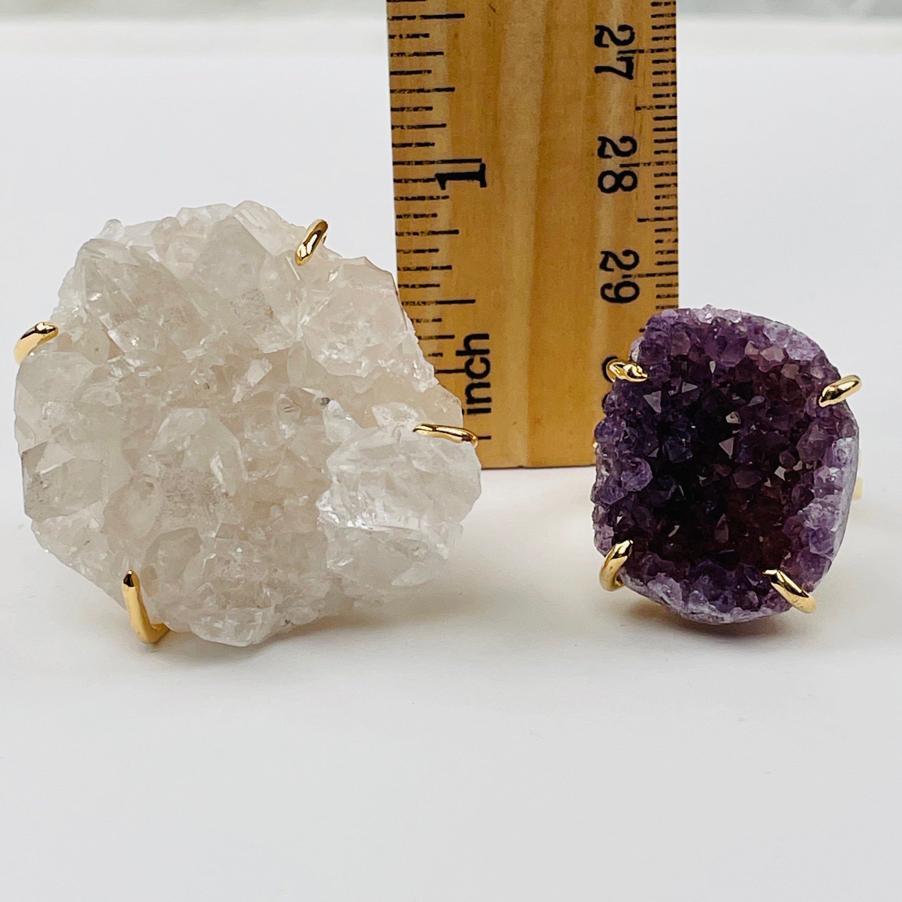 Crystal Cluster Ring (Amethyst, Citrine, or Crystal Quartz)