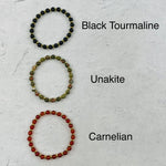 Gemstone Bracelets with Gold Spacers - 6mm