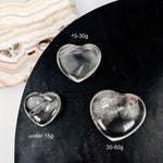 Crystal Quartz Heart Shaped Stone - By Weight