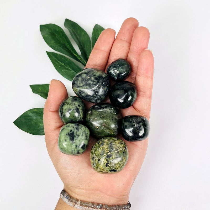 1/2 LB Bag - Nephrite Tumbled Stones -