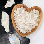 1 lb Crystal Quartz Small Tumbled Gemstones - Polished Stones - Jewelry supplies - Arts and Crafts