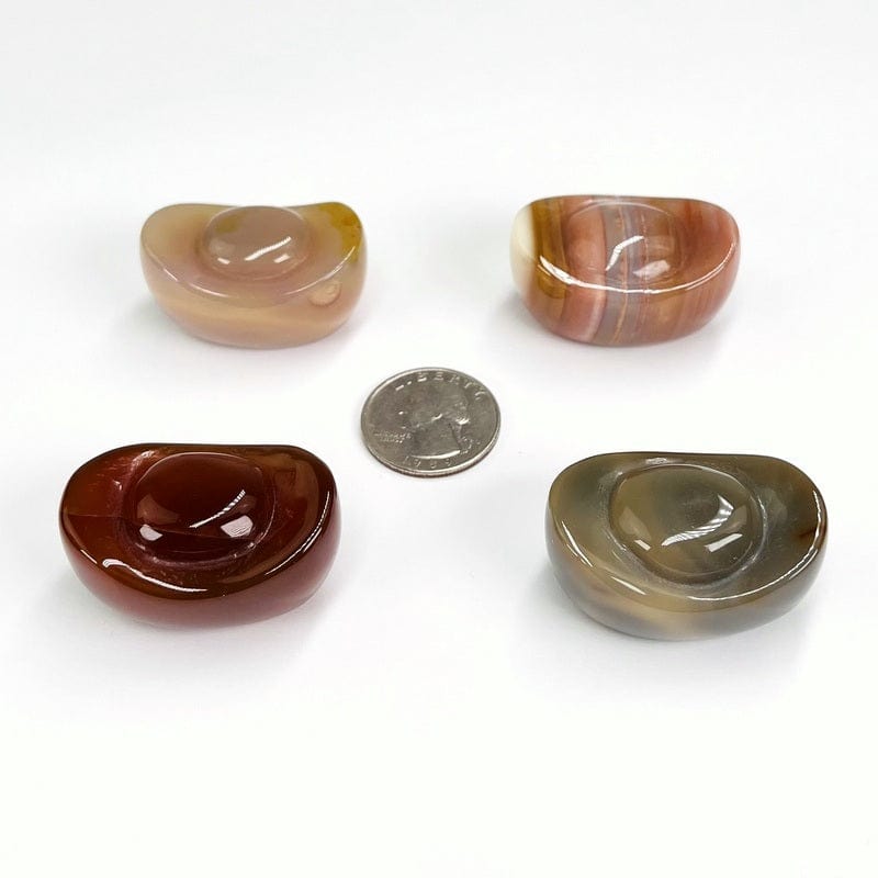 Carnelian Crystal Yuanbao - Carved Stone - Money Stone Healing Stones