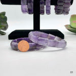 Amethyst Square Bead Bracelet