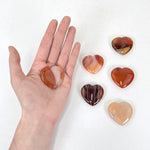 Carnelian Crystal Polished Hearts