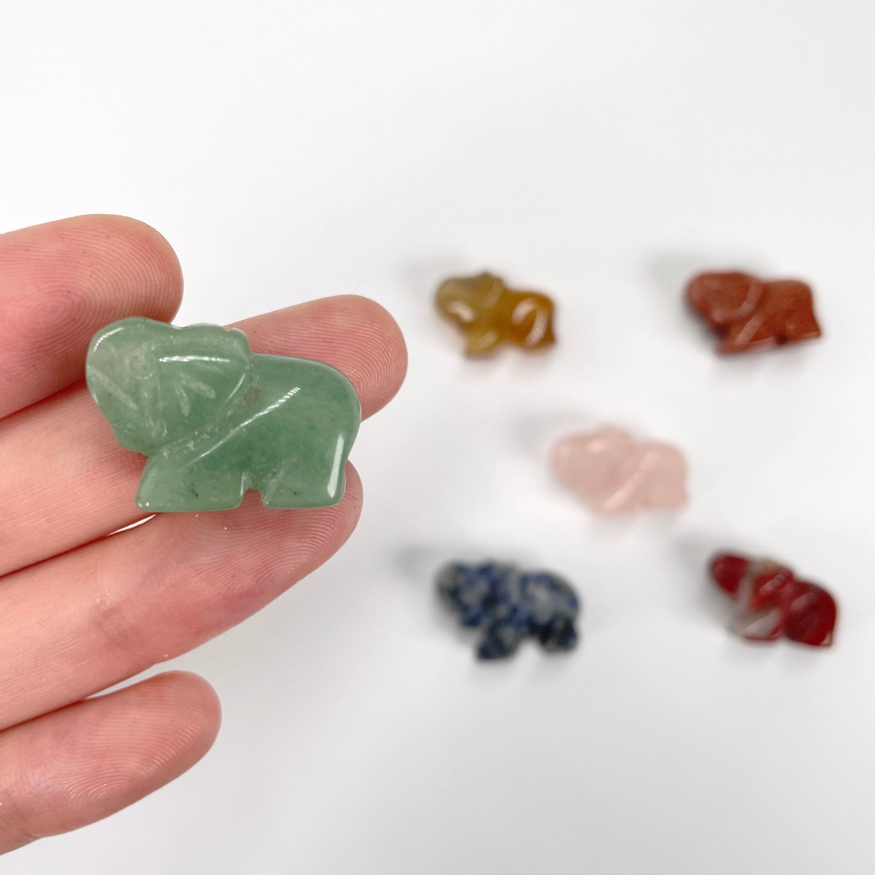 Gemstone Elephants - Side Drilled - You Choose Your Stone