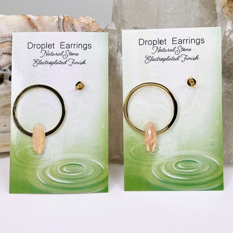 Gemstone Droplet Earrings