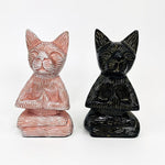 Cat Buddha - Black or White Cat -