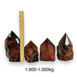 Mahogany Obsidian Crystal Semi Polished Cut Base - By weight -